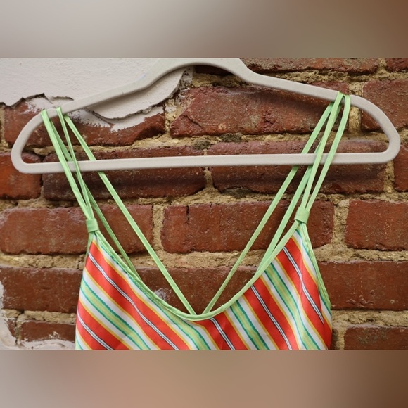 Romantic Moods vintage striped satin nightgown - Picture 2 of 4